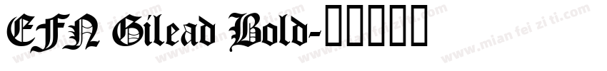 EFN Gilead Bold字体转换